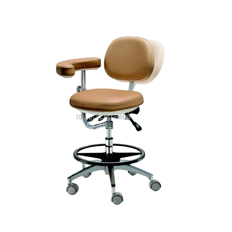 

Hot Selling Denta Unit Chair Saddle Stool With Armrest And Backrest Price