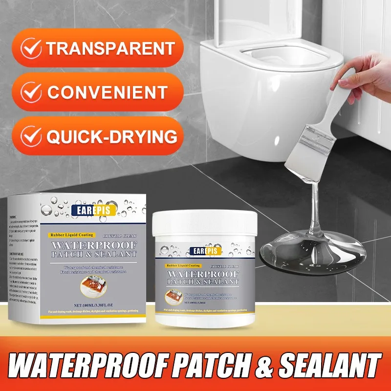 

Multi Purpose Transparent Waterproof Glue Invisible Sealant for Bathroom Balcony Crack Repair Waterproofing Agent for Home Use