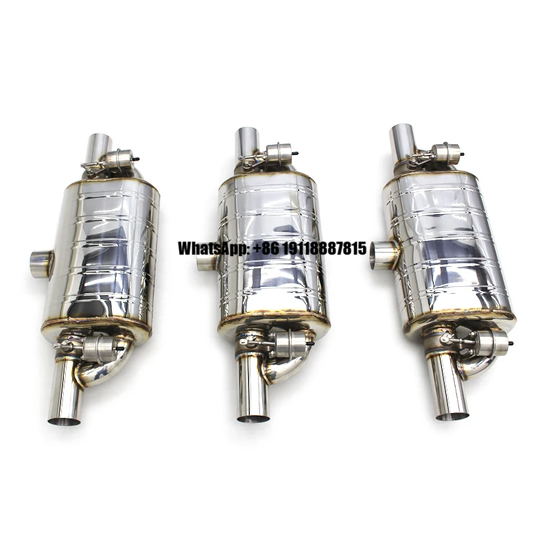 

AUTO Universal Exhaust Muffler Pipes for All Car Stainless Steel Exhaust Systems with Remote Control Racing Car