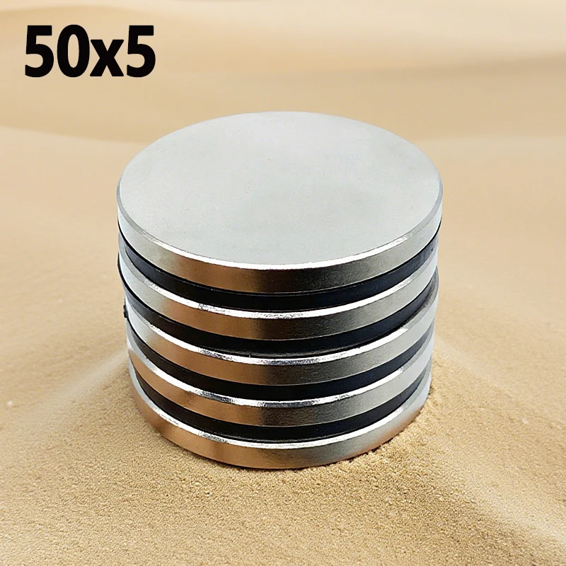 1/2/3/5 pièces 50x5mm aimant grande forme ronde pour cuisine Garage outil réfrigérateur bureau réfrigérateur aimant fort 50*5mm accessoire