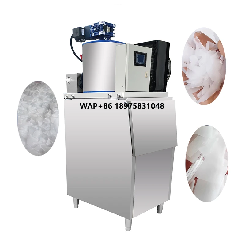 High-quality brine flake ice machine Ice making 200 300 500kg/24h Simple operation Screen machine Flake ice machine