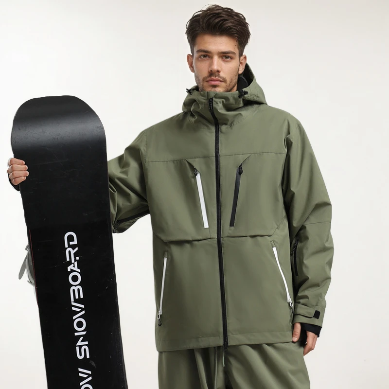 

Новые мужские свободные лыжные куртки с несколькими карманами, водонепроницаемые ветрозащитные пальто с капюшоном, однотонные женские дышащие топы для катания на лыжах, сноуборде