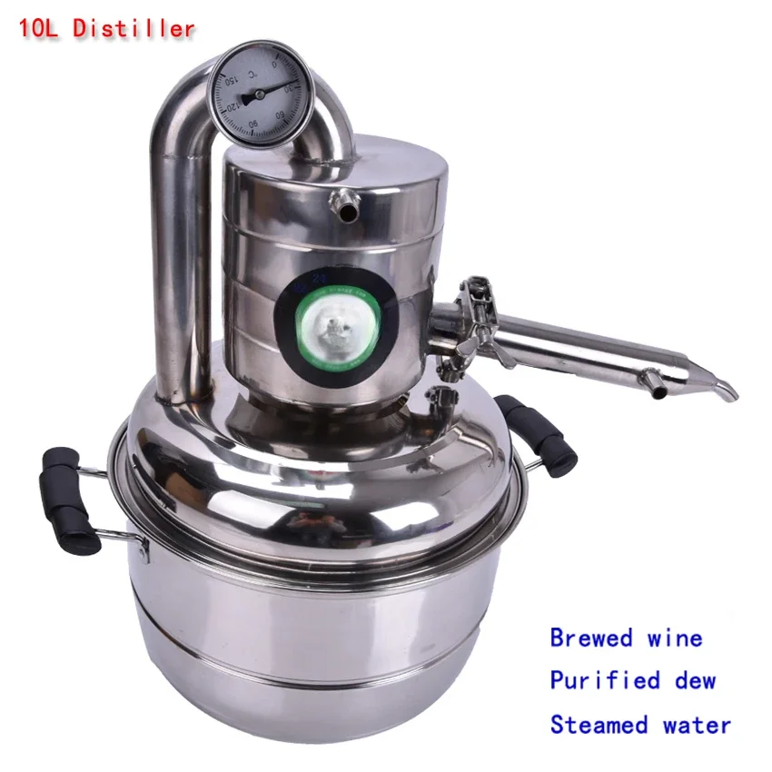 10L Distiller Stainless Steel  Bar Household equipment wine limbeck distilled water baijiu vodka maker brew whisky