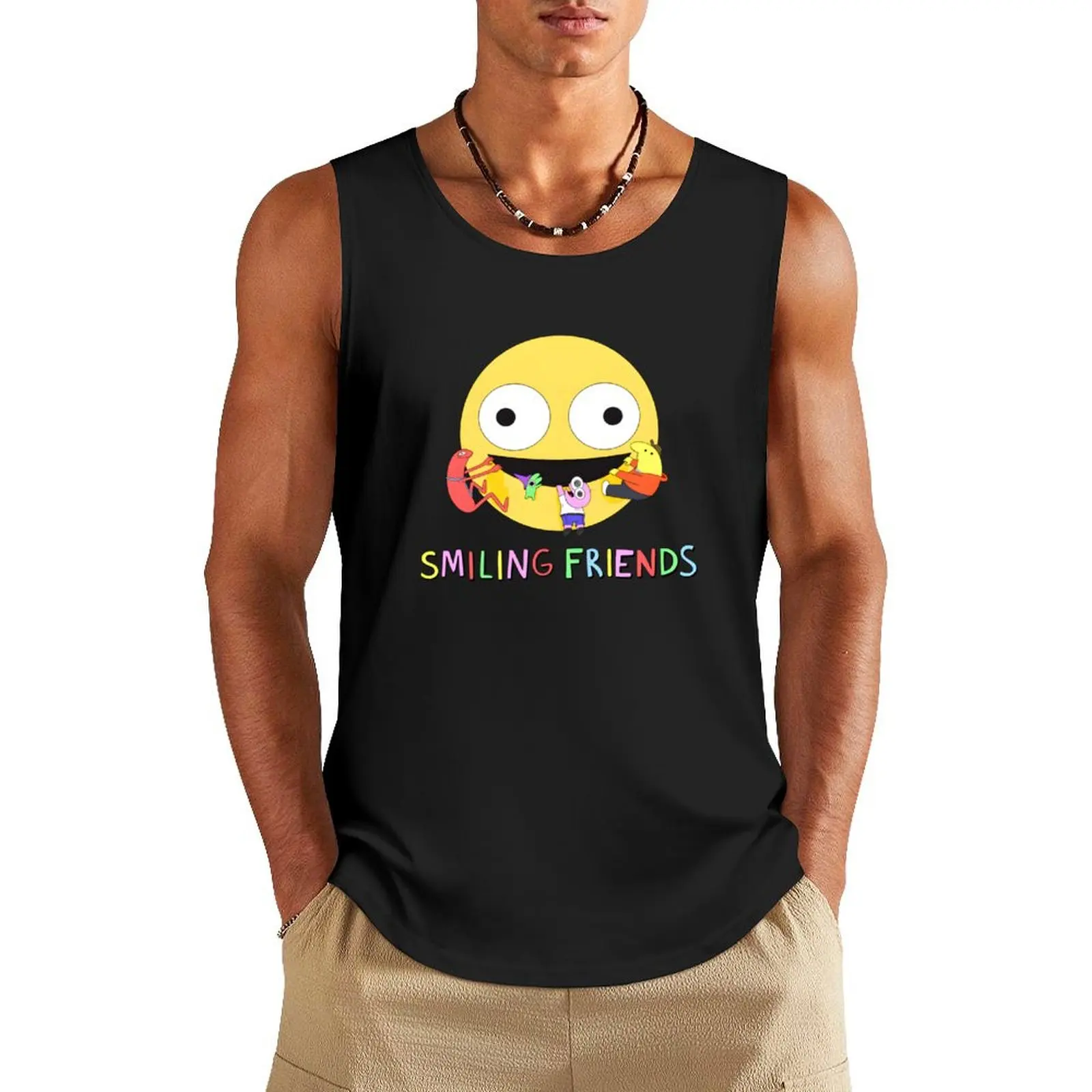 

Smiling Friends Logo Tank Top summer clothes for men summer clothes men 2024