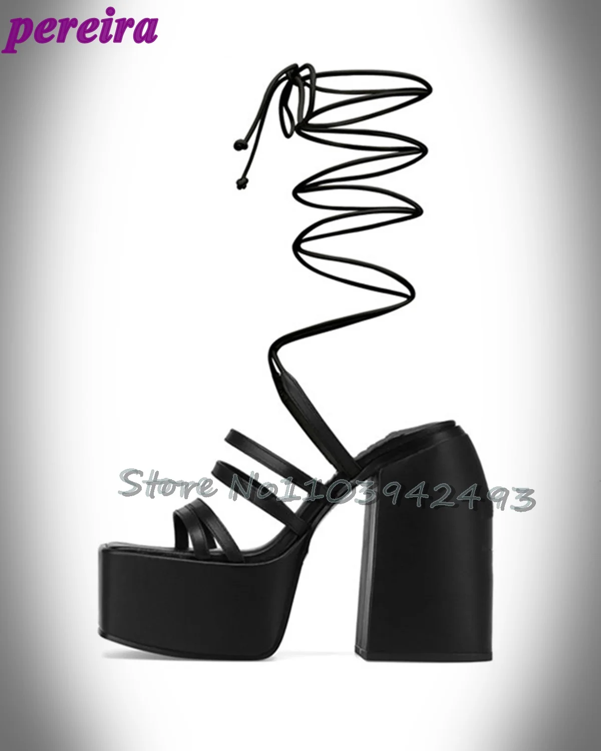 

Women's Fashionable Heeled Sandals Summer Shoes Featuring Colorful Thick-soled Spiral High Heels Platform Multi Strappy Shoe New