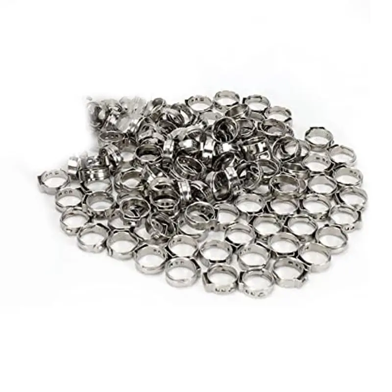 

ABLU-120 шт. хомутов-кольцевых зажимов с одним ушком для соединений PEX-фитингов