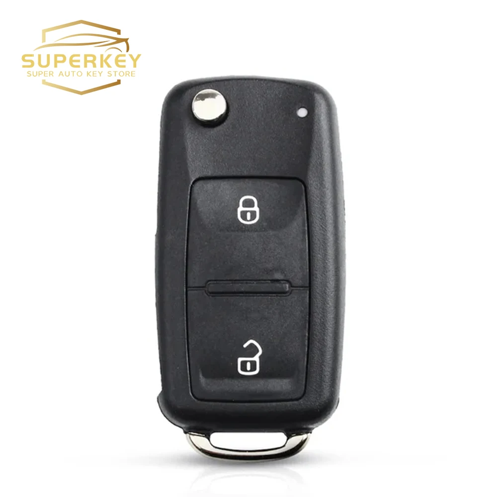 SUPERKEY OEM Replacement Folding Car Key Shell Case  Fob For VW Volkswagen Golf Mk6 Tiguan Polo Passat CC SEAT Skoda Octavia