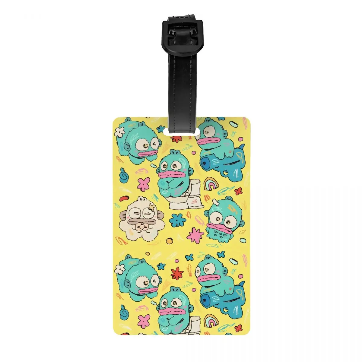 

Custom Hangyodon Cartoon Luggage Tag for Suitcases Funny Baggage Tags Privacy Cover ID Label