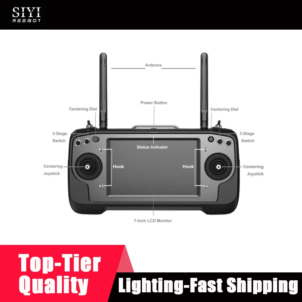 SIYI MK32 Enterprise Handheld-Bodenstation Smart Controller 7-Zoll-HD-LCD-Touchscreen mit hoher Helligkeit, Dual-Full-HD-Digital