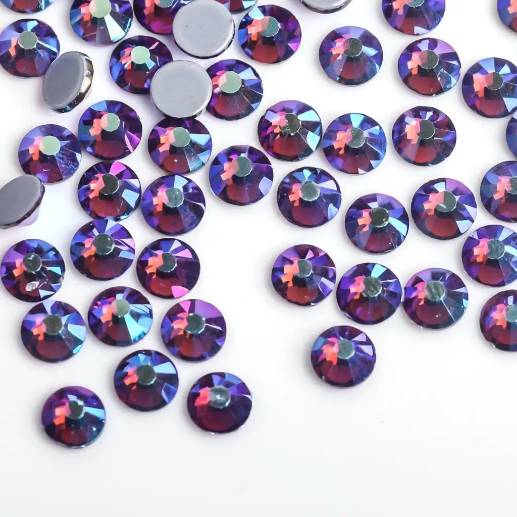 

Amethyst AB стразы SS6~SS30 Hotfix Rhinestones Iron On Flatback Glass Nail Art Rhinestone Crystal AB DIY Decorations