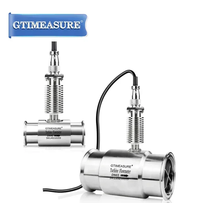 Clamp Type High Temperature Hot Water Turbine Flowmeter Pulse Output Water Flow Sensor Flow Meter Cooking Oil Flow Meter