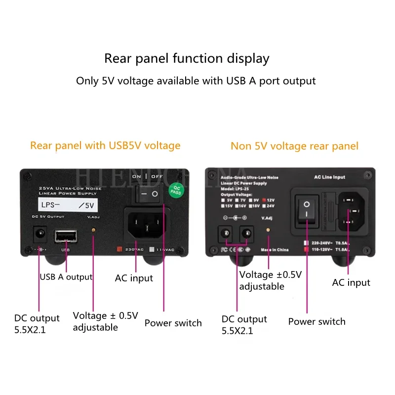 L-035 25W LHY Audio New DC5/9/12/15/18V Ultralow Noise DC Linear Regulated Power Supply （Customized）