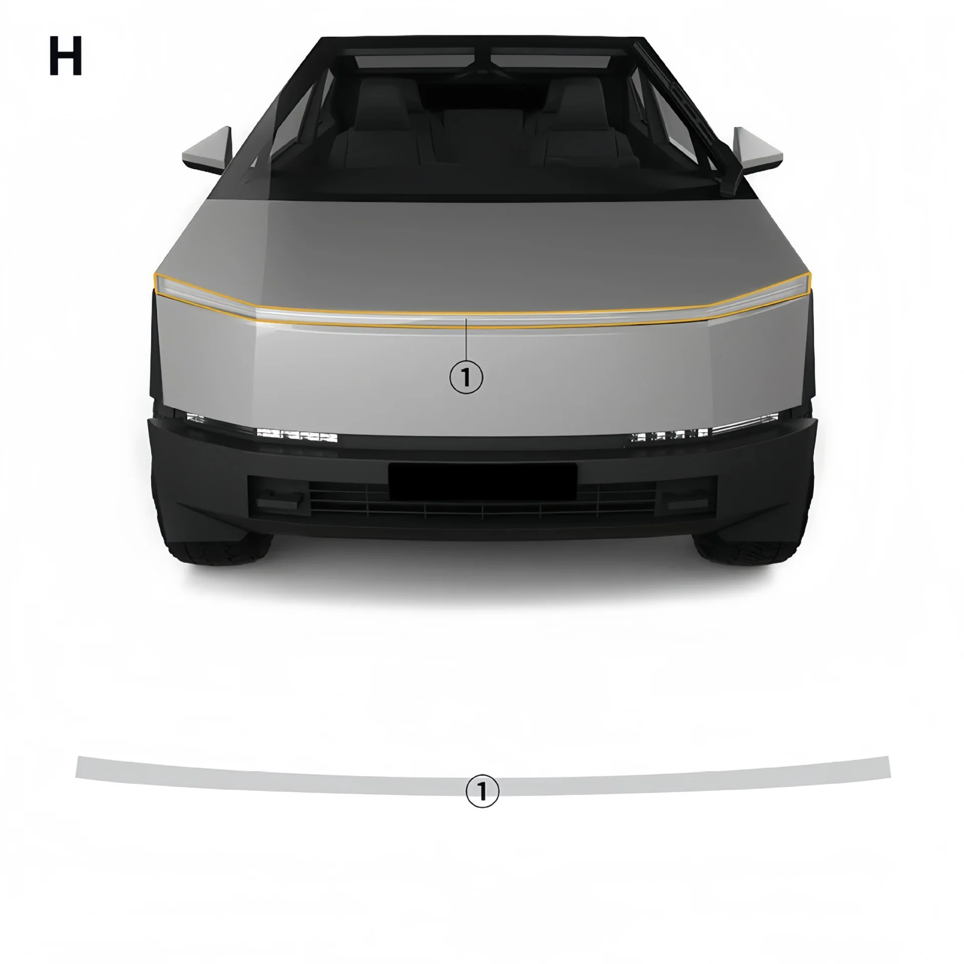 For Tesla Cybertruck TPU Paint Protection Film, Invisible Full Body Car Wrap, Custom Fit Pickup Truck PPF