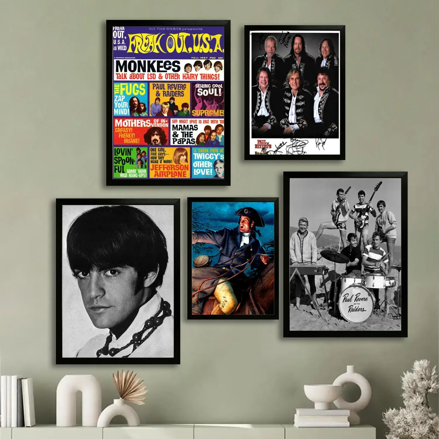 Paul Revere and The Raiders Canvas Art Poster and Wall Art, Picture Print, Modern Family Bedroom Decor,Decorative painting