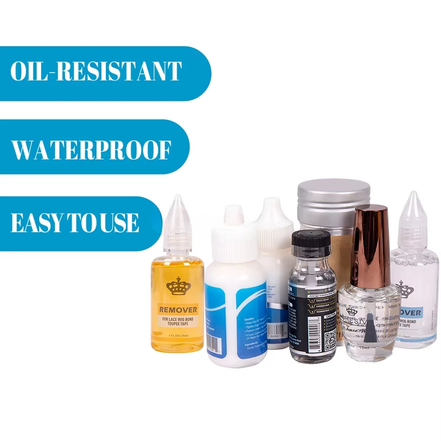 Custom Liquid White Ghost Bond Lace Wig Adhesive Invisible Lace Glue Waterproof Strong Hold Private Label for Lace Frontal Wig