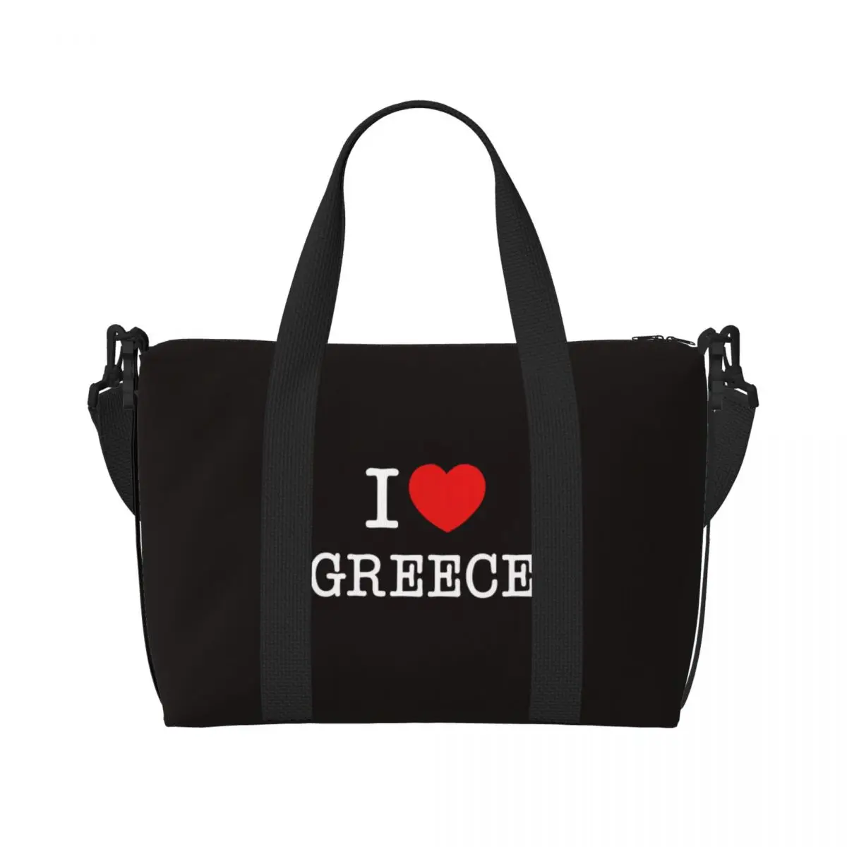 

I Love Greece Travel Bag Celebrate Greek Culture Yoga Gym Bag Men Women Large Graphic Sports Fitness BagsWaterproof Handbags