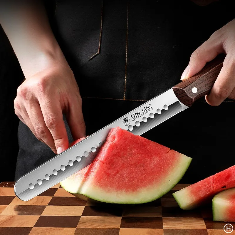 Fruit knife, stainless steel sharp watermelon cutting tool, large extended melon knife, watermelon knife, DS9195