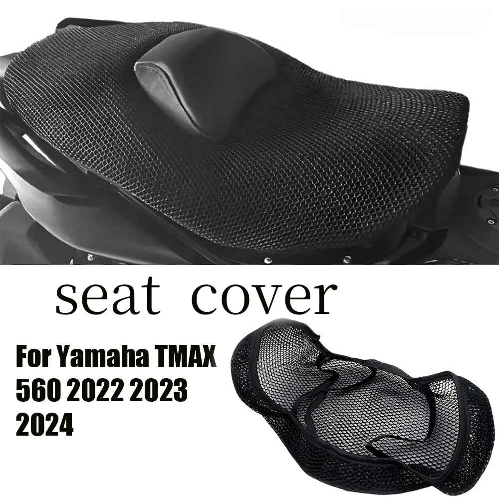 

For Yamaha TMAX 560 2022 2023 2024 Motorcycle Accessories 3D Mesh fabric Cushion Waterproof Protection Seat Cover