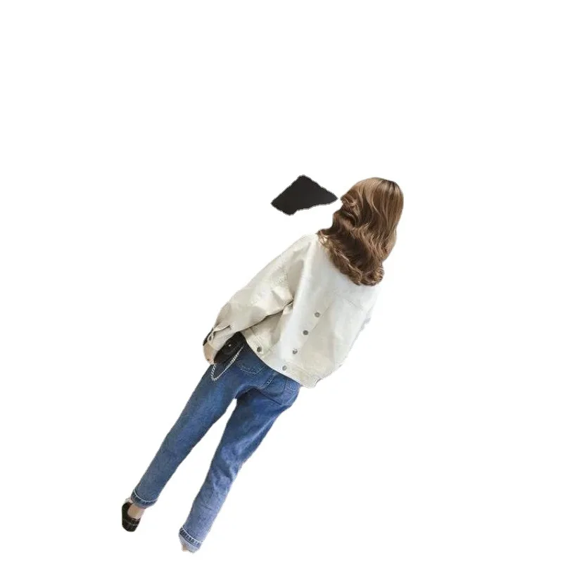 New Spring and Autumn Women's Casual Loose PU Leather Motorcycle  Jacket Fashion BF coat