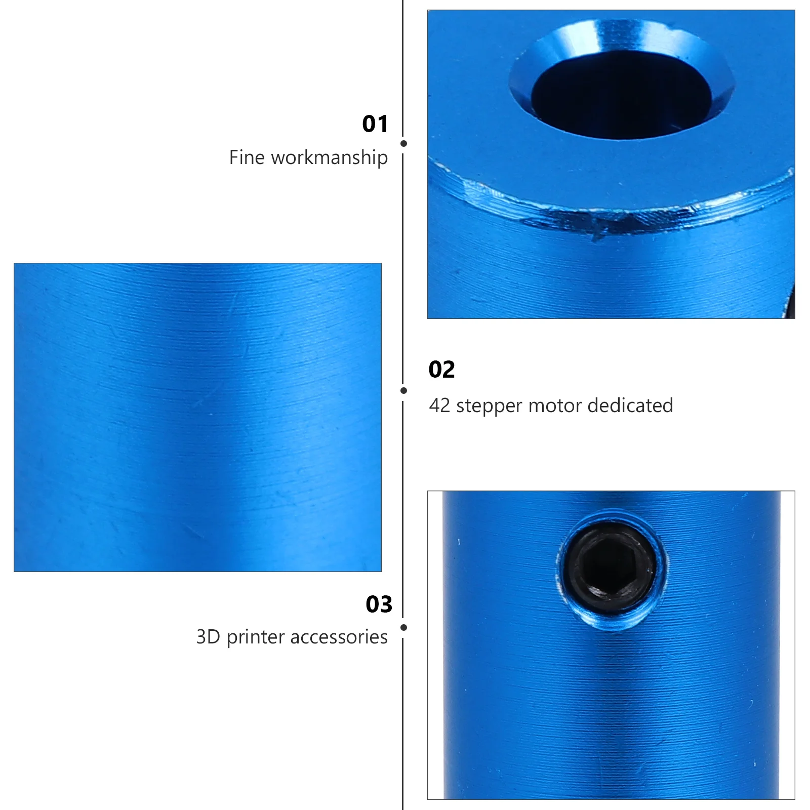 

5Pcs Aluminium Stepper Motor Shaft Coupler Flexible Connector Encoder Joint for 3D Printer Motor Shaft Buffer Damper