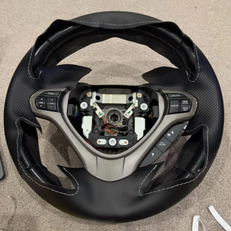 Housse de volant de voiture en cuir respirant antidérapant cousue à la main personnalisée pour Honda Spirior, accessoires intérieurs de voiture OId Accord