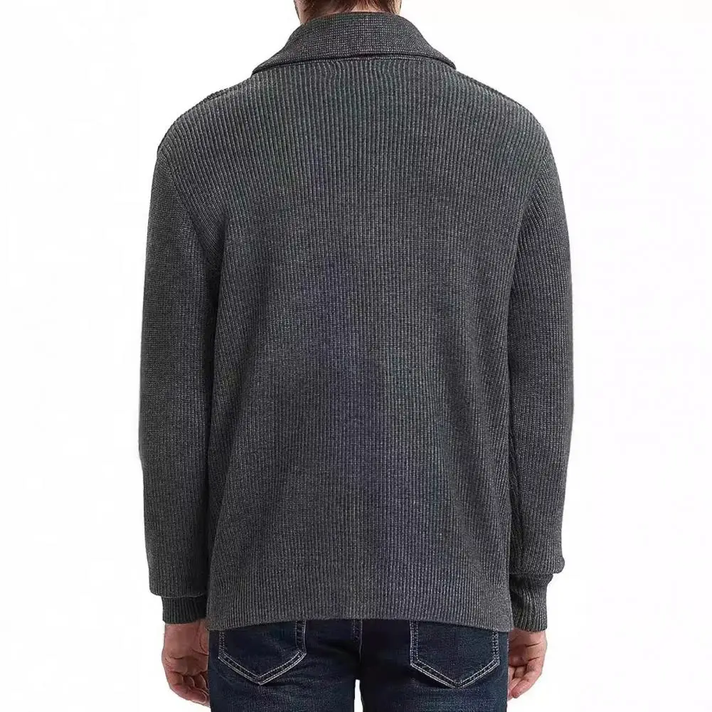 Stylish Men Knitwear Stylish Men's Wool Blend Shawl Collar Cardigan Sweater with Pockets for Work Parties Sports Soft Warm