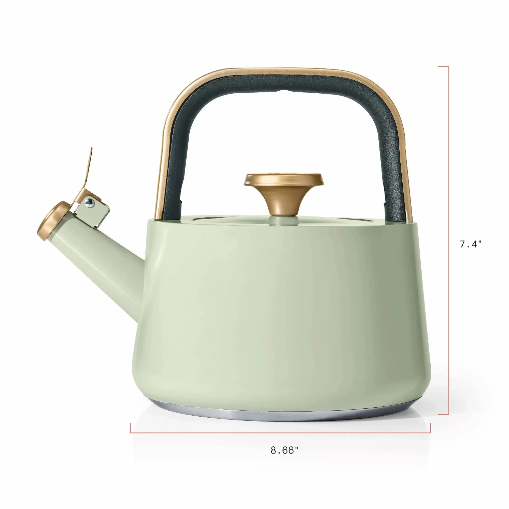 

1.8L Ceramic Non-Stick Stovetop Tea Kettle, Sage Green