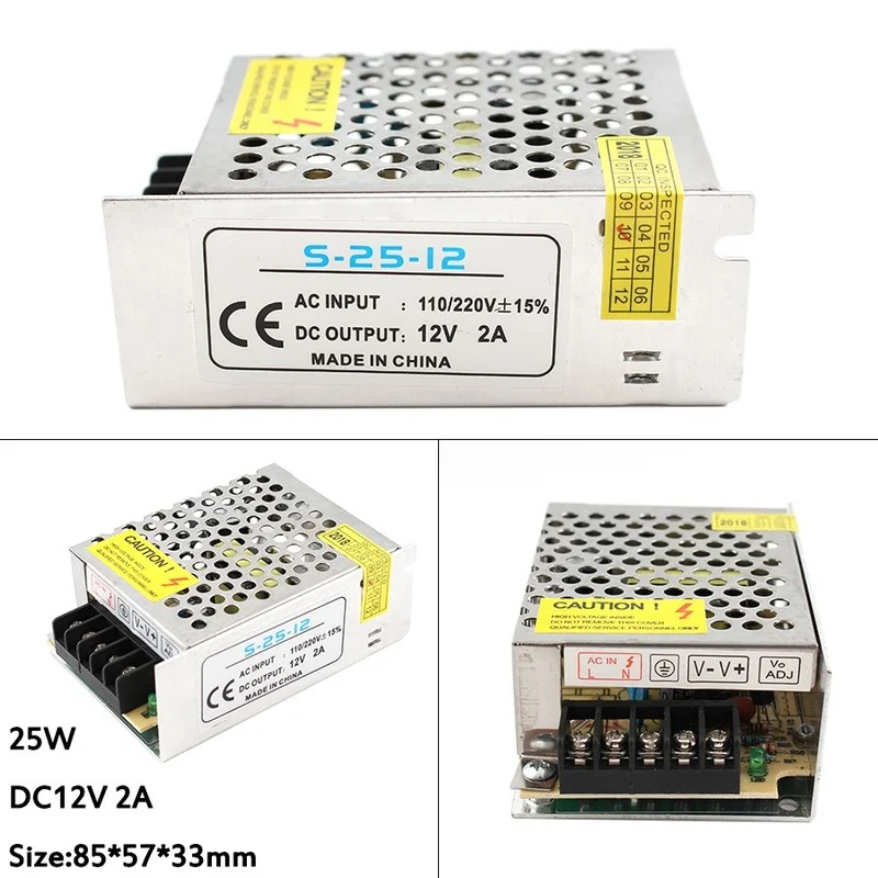 AC DC 110V 220V TO 5V 12V 24V 48V Switching Power Supply Source 5V 12V 24V 48V SMPS Fonte Power Supply 5 12 24 48V Transformer