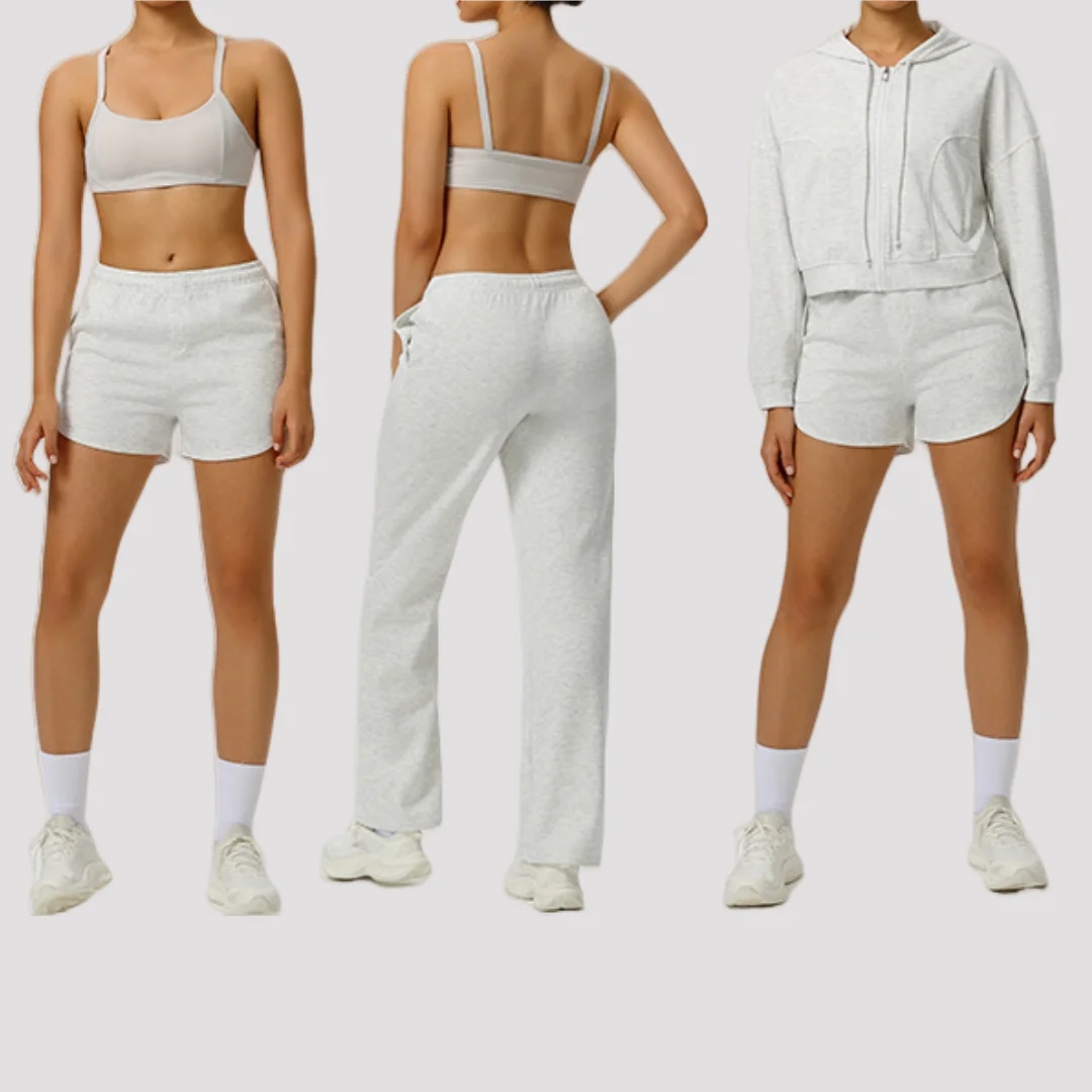 

Windproof Leisure Loose Zipper Jacket Set Fitting Sports Fitness Women's Yoga Pants Loose Pants Workout Clothing Gym Yoga Suit