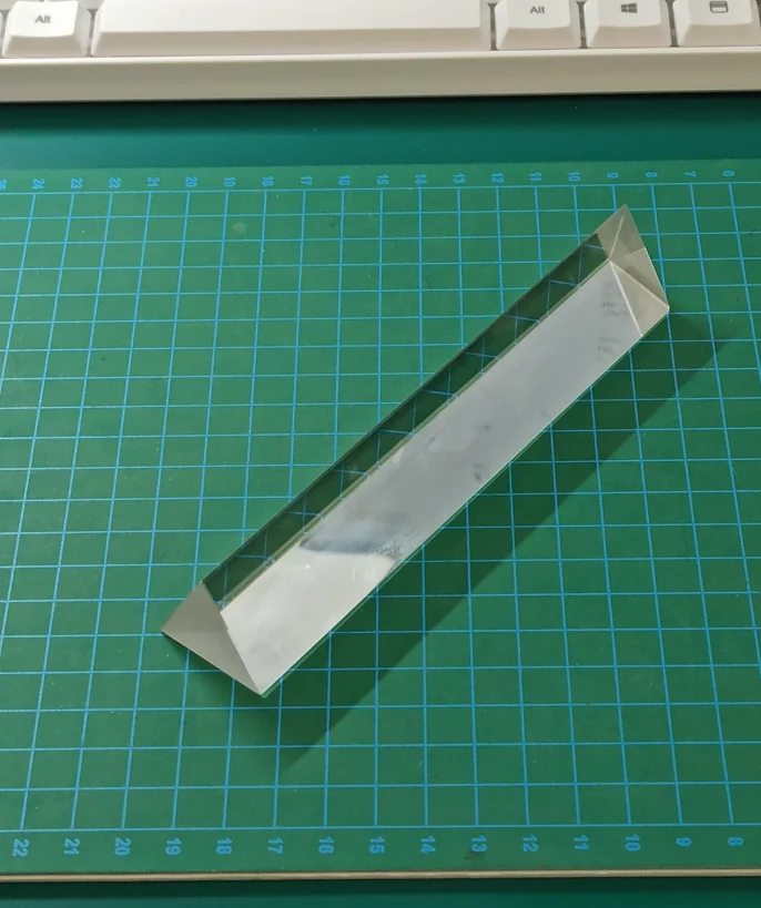 Length 15cm Optical Glass Triangular Prism For School Teaching Light Spectrum Physics and Photo Photography