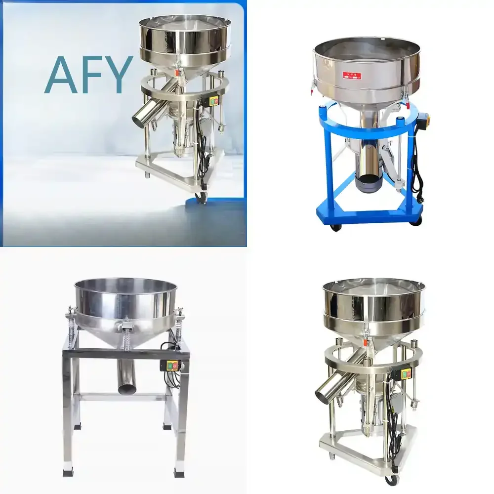 High Power Stainless Steel Vibrating Screen Machine for Food Powder Plastic Powder Screening Equipment for Industrial Sieving