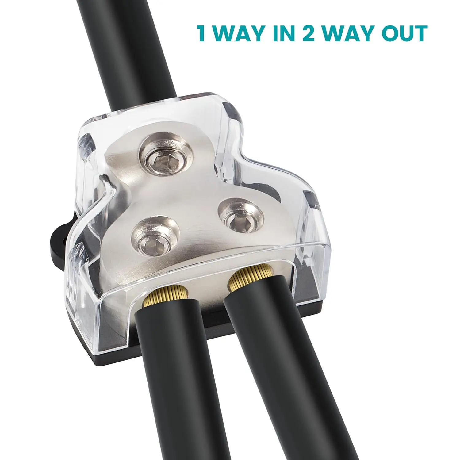 

Highly Recommended 2PCS Power Distribution Block Audio Amplifier Splitter 0/2/4 Gauge In 4/8 Gauge Out Auto Car Audio Distributi