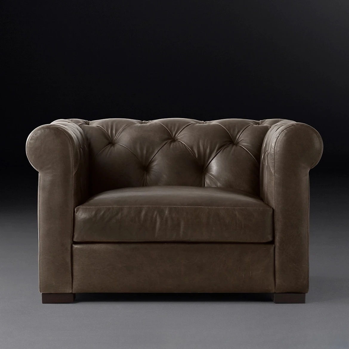 Retro classical industrial style living room combination old brown lounge sofa furniture