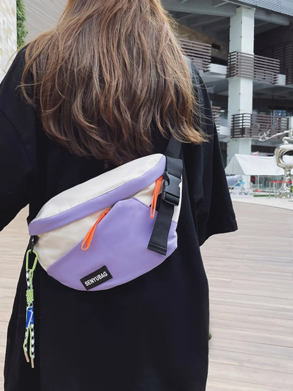 신상 한국 스타일 대용량 피트니스 가방 야외 캐주얼 유니섹스 체스트 백 레저 여행 스포츠 가방 레드 크레인 버드 브랜드