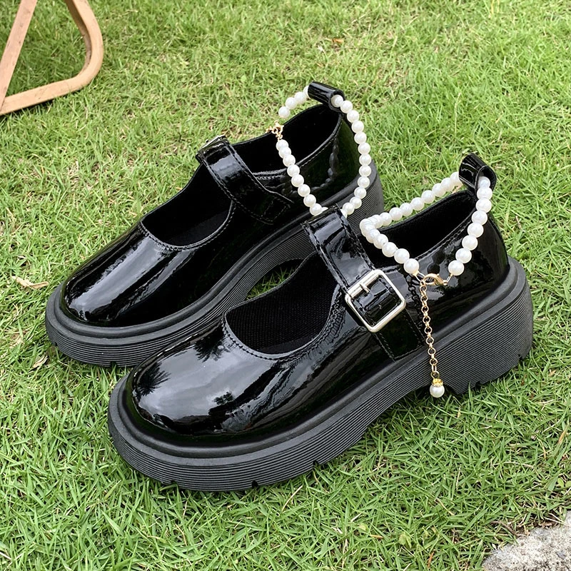 Lolita Shoes Japanese Mary Jane Shoes Women Vintage Girls Students JK Uniform Platform Shoes Female Cosplay High Heels Size 42