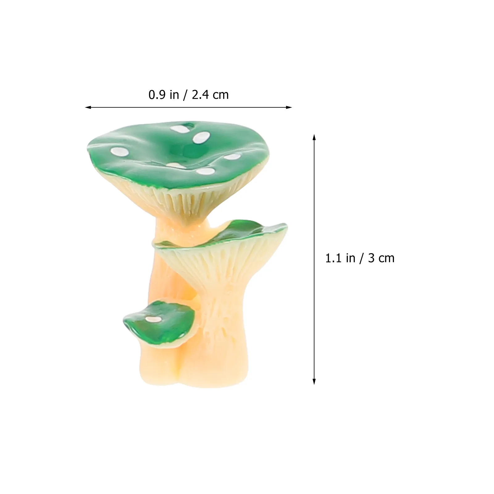 1Set Resin Mushroom Decoration Miniature Garden Ornament Realistic Mini Mushrooms for Fairy Garden Bonsai Cake Decor Micro