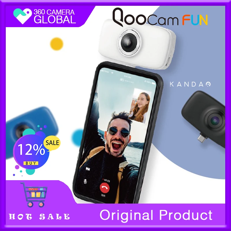 

Qoocam Fun Cool Looking KanDao Mini Sports Hd Travel 360vr Shooting 4k Electronic Image Stabilization Camera