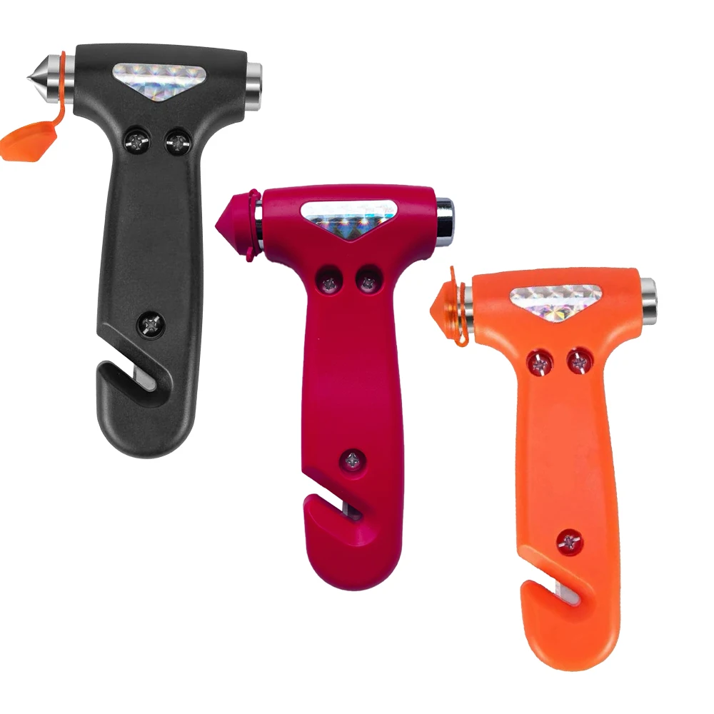 

Mini Emergency Car Safety Hammer Window Break Escape Tool Two-in-one Solid Fire Escape Safety Hammer Seat Belt Cutter