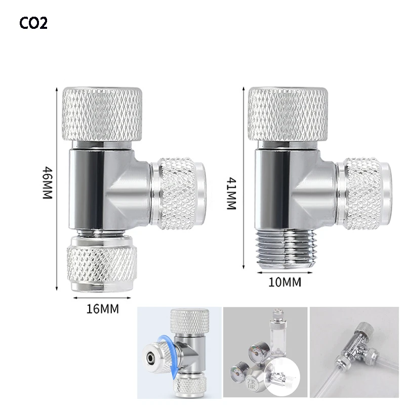 Aluminiumlegierung CO2-Feineinstellventil Aquarium CO2-Druckminderer Generator-Steuerventil CO2-Ausrüstungszubehör