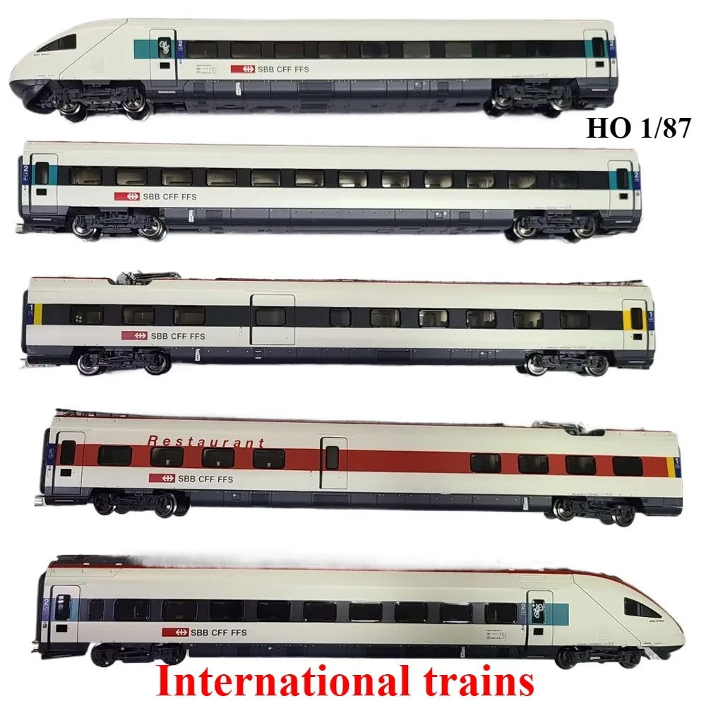 ROCO HO Type 1/87 Train Model International Train SBB 63154 Digital Sound Effects 5-carriage Train Set Adult Toy Gifts