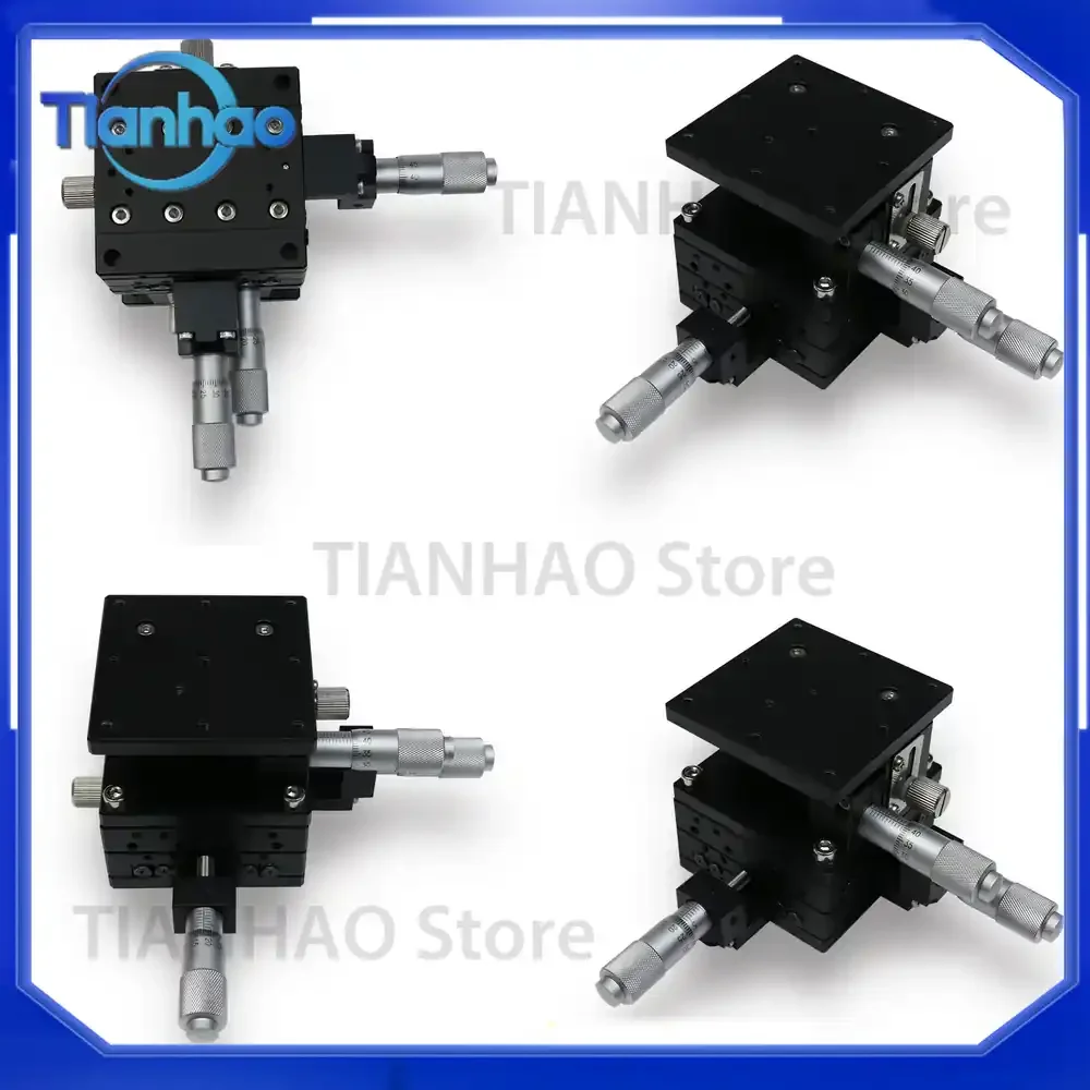Precision Fine-Tuning Platform for XYZ60-C Three-Axis Optical Stage with LM-60 Linear Guide Slide Load Capacity 29.4N 3kgf