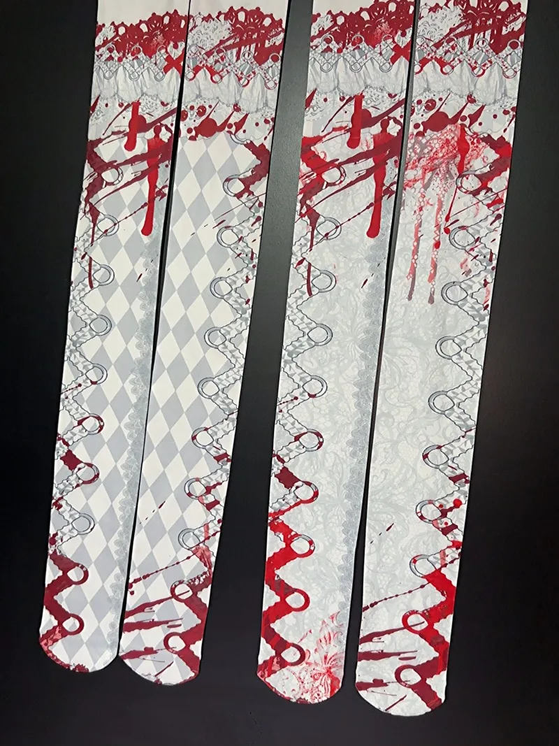 

Субкультура, готические колготки с принтом в стиле ретро, японские колготки в стиле Лолиты, женские темно-сладкие пряные Y2K, оригинальные индивидуальные чулки