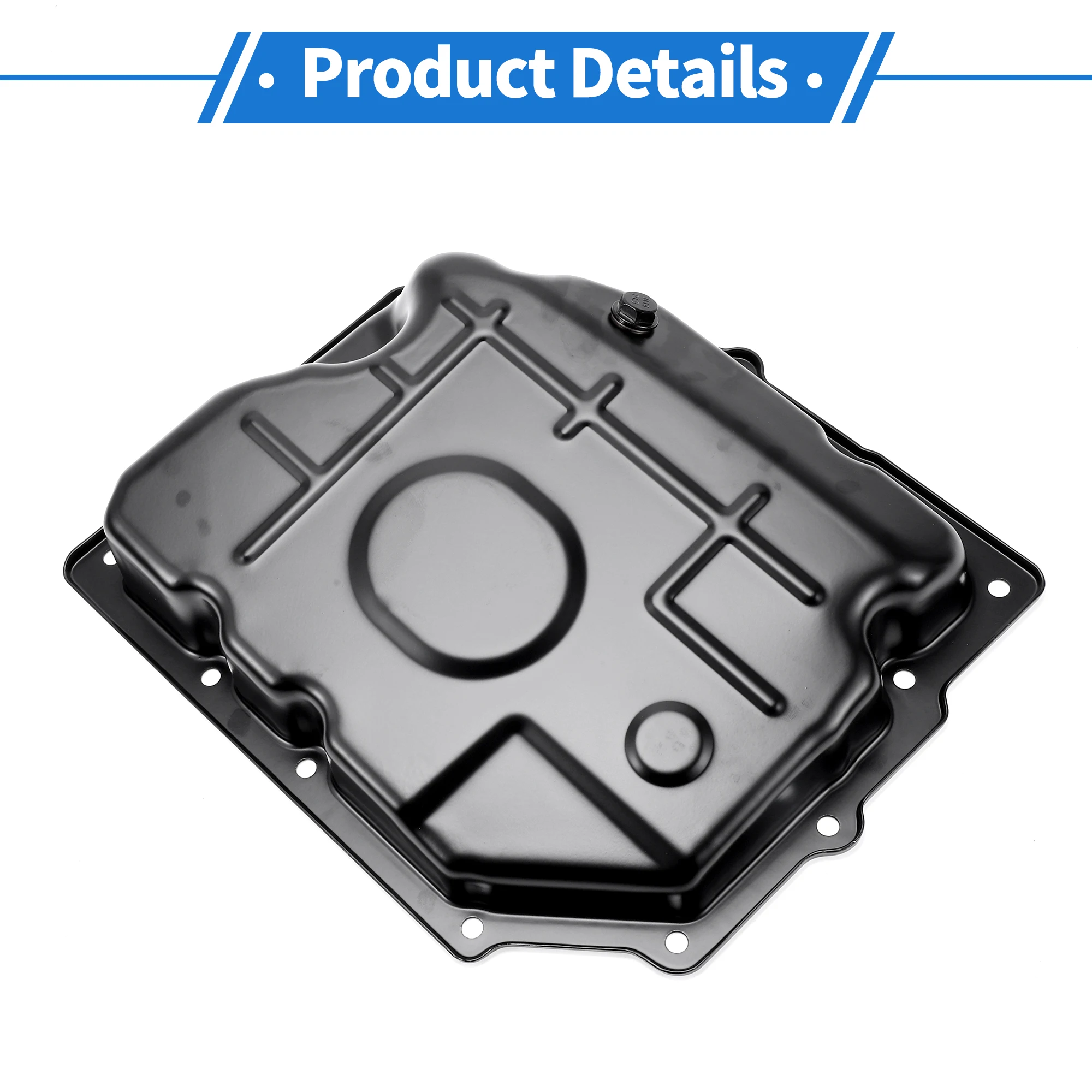 

UXCELL No.52852912AC Engine Oil Pan Oil Pan Sump Transmission Oil Pan for Jeep Wrangler 2003-2011 Iron Black