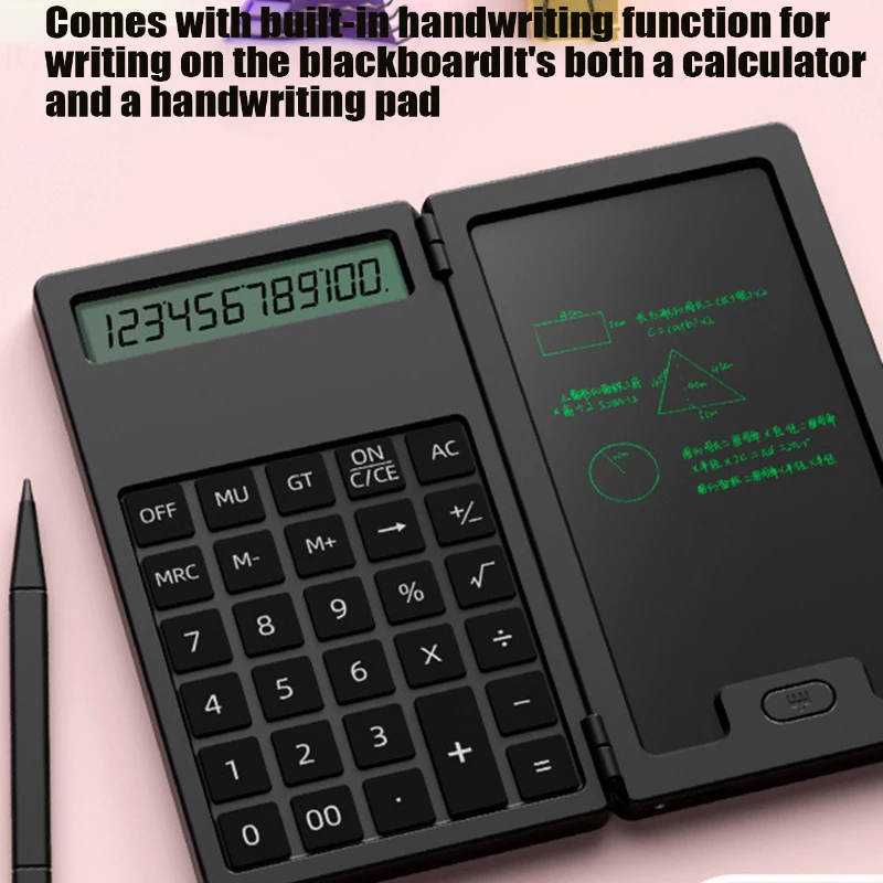 

Научный калькулятор 10-значный складной ЖК-калькулятор с доской для рукописного ввода, подходит для учителей, инженеров и студентов.