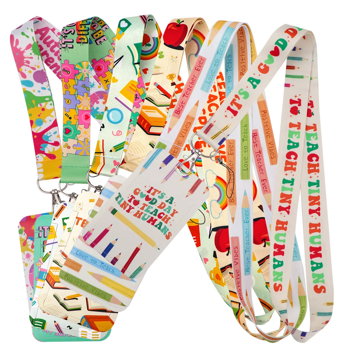Apple Quotations Lanyards for Keys Pencil Neck Strap ID Card Cell Phone Straps Badge Holder Hang Rope Keychain Accessories