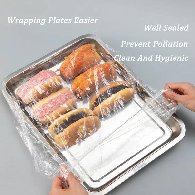 Transparent Plastic Bag Plastic Storage Container Elasticity High Transparency Kitchen Storage Organization Dust-proof 10/20pcs