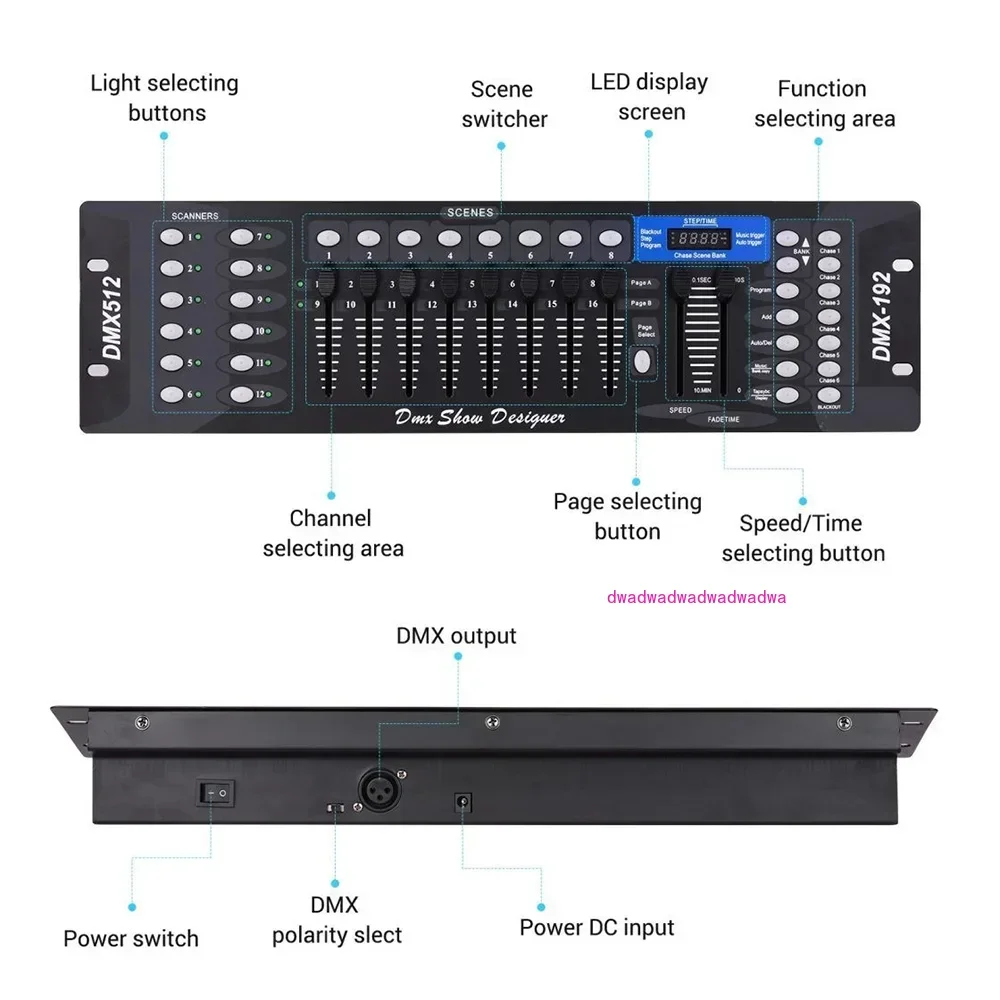 DMX 192 Console DMX512 Console Stage Lighting Console For Stage Lighting Light Bar DMX512 Par Light DJ Lighting