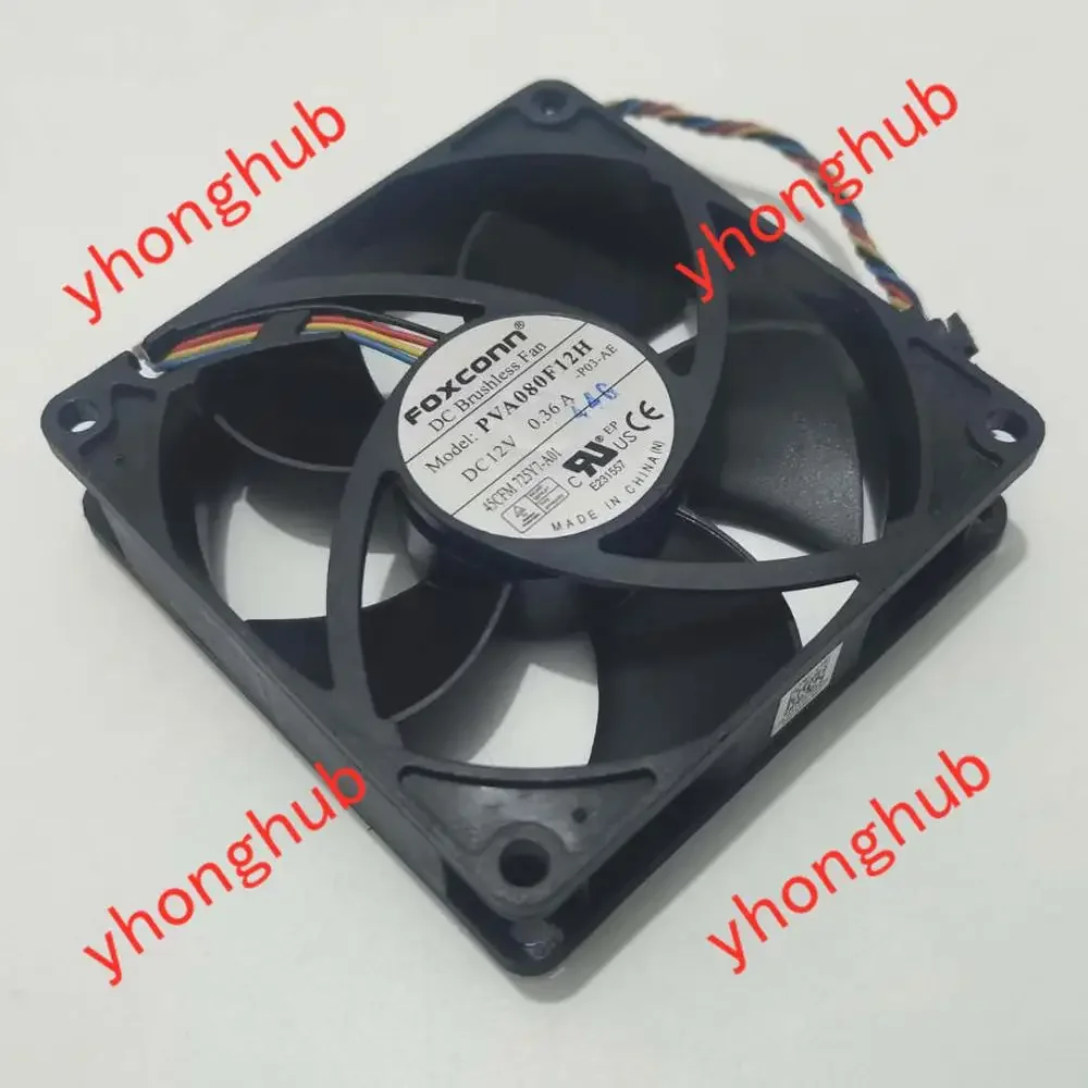 

Foxconn PVA080F12H DC 12V 0.36A 80x80x20mm 4-Wire Server Cooling Fan