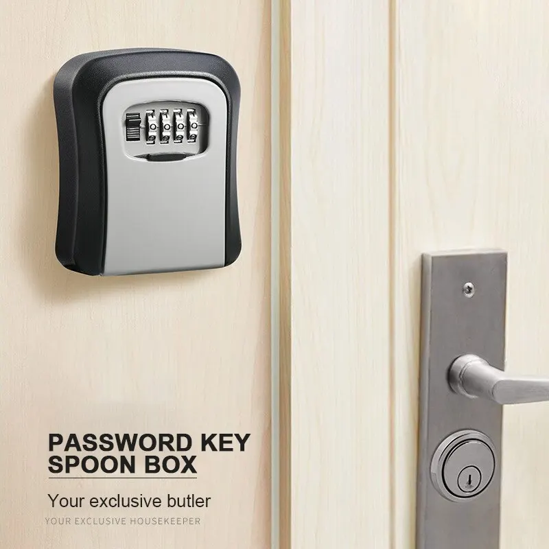 Portachiavi per montaggio a parete Organizer per scatole segrete combinazione di 4 cifre Password blocco codice di sicurezza nessuna chiave cassetta di sicurezza per chiavi domestiche Caja Fuerte