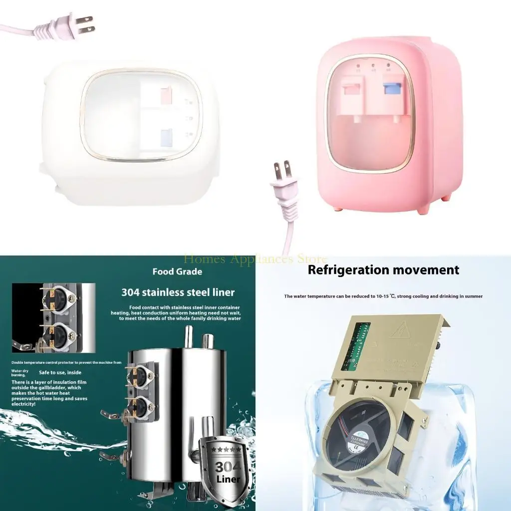 

D0AB Table Immediate Hot Water Dispenser Easy Carrying Drinking Dispenser Water Pumps ABS Texture Suitable for Travel